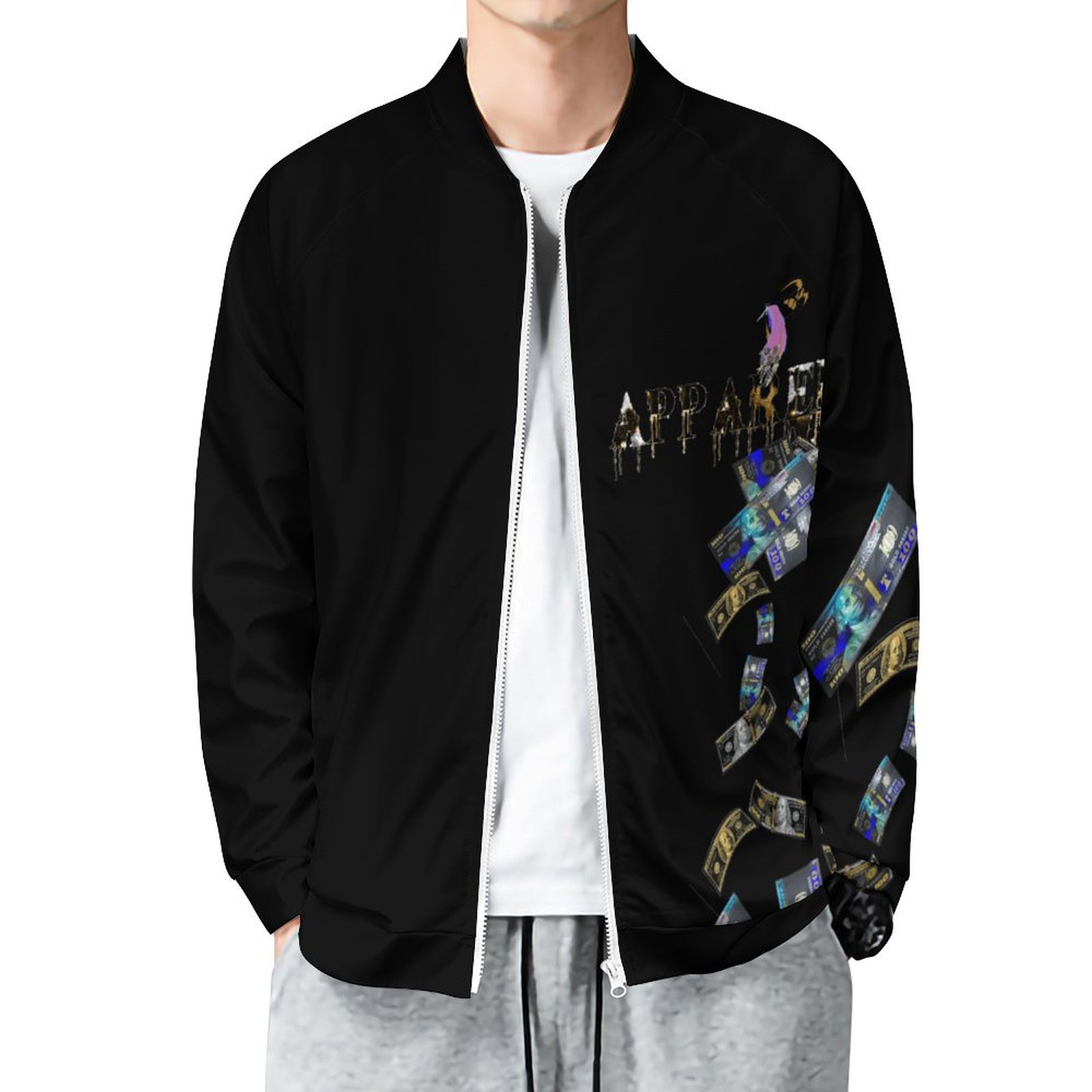 LoudMouth Crew-neck Zipper Cardigan