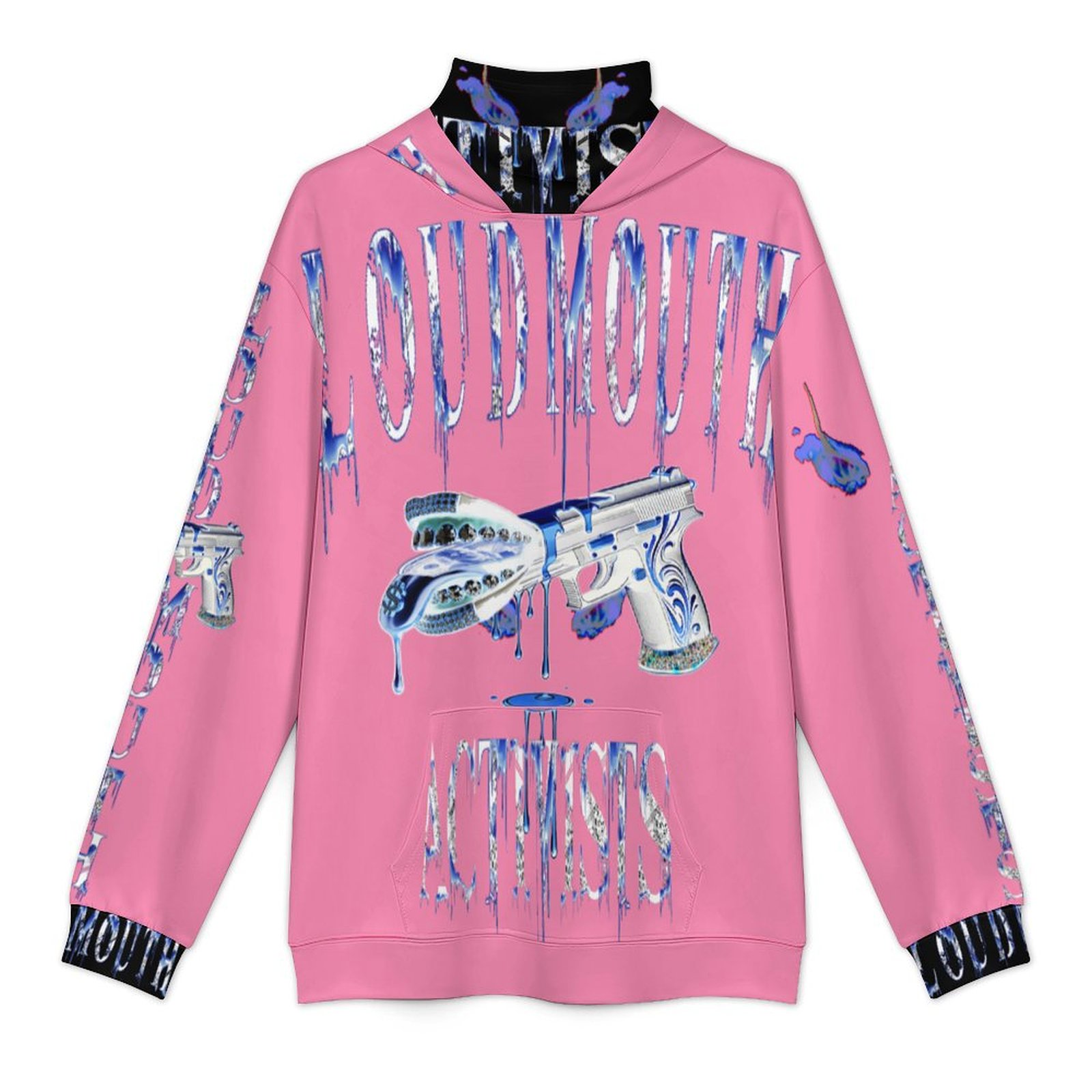 LOUDMOUTH ACTIVISTS© PINK MASKUP HOODIE - Image 3