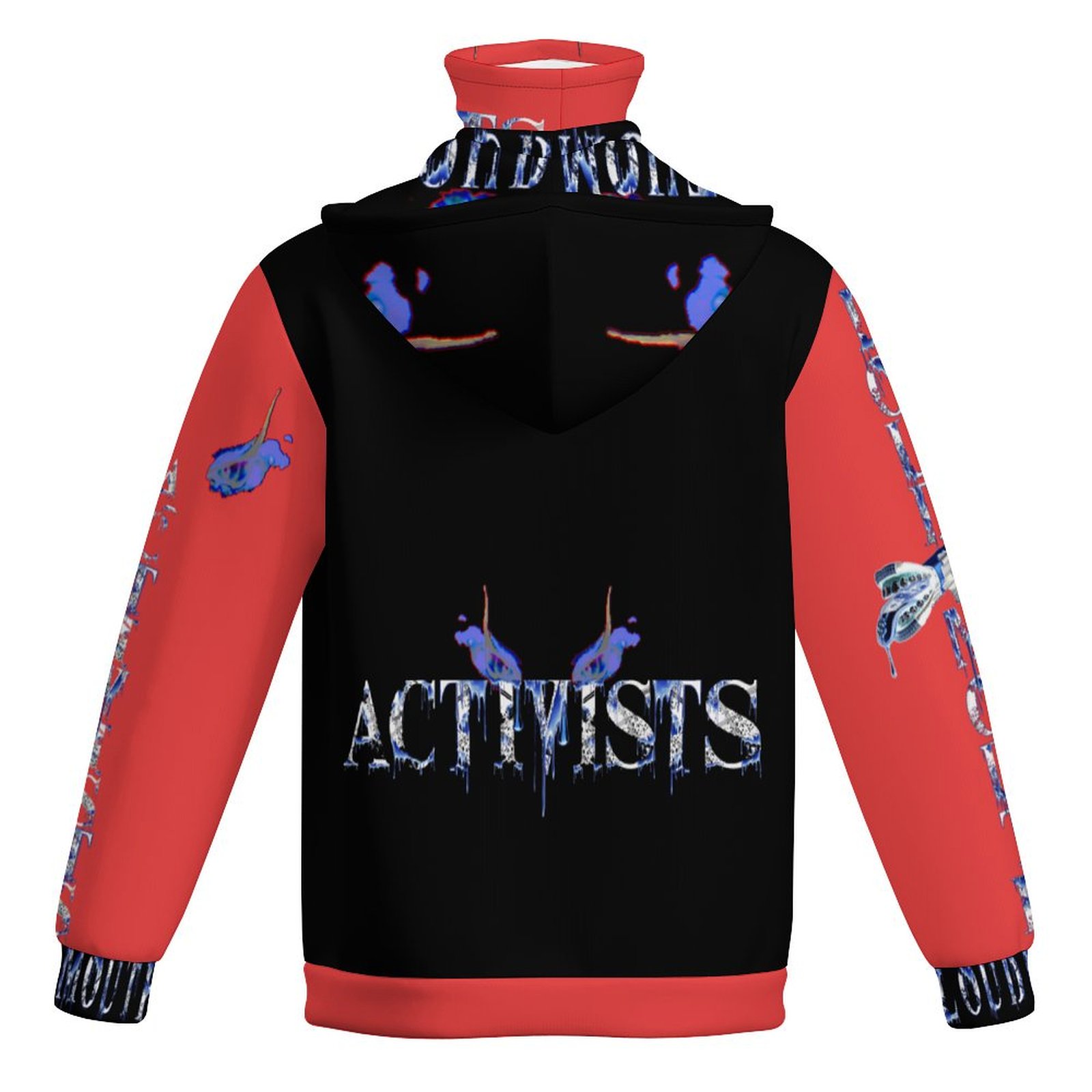 LOUDMOUTH ACTIVISTS© RED MASKUP HOODIE - Image 2