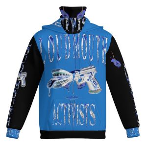 LOUDMOUTH ACTIVISTS© BLUE MASKUP HOODIE