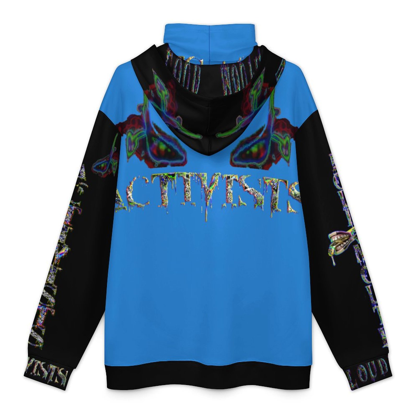 LOUDMOUTH ACTIVISTS© BLUE CHROMA MASKUP HOODIE - Image 4
