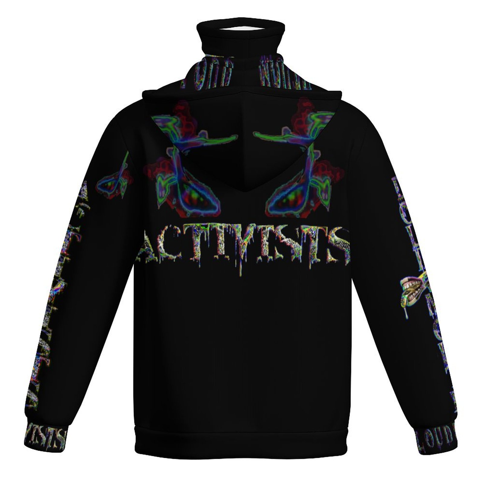 LOUDMOUTH ACTIVISTS© BLVCK CHROMA MASKUP HOODIE - Image 2