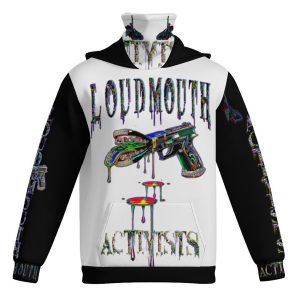 LOUDMOUTH ACTIVISTS© WHYTE CHROMA MASKUP HOODIE