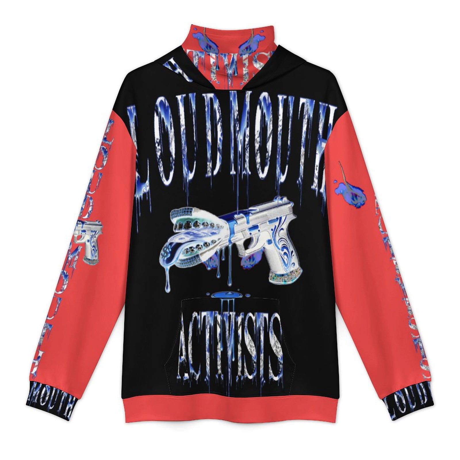 LOUDMOUTH ACTIVISTS© RED MASKUP HOODIE - Image 3