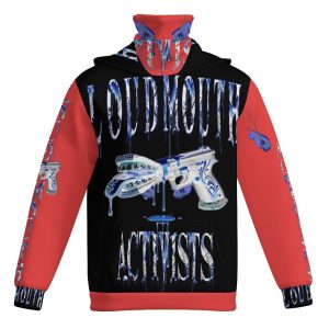 LOUDMOUTH ACTIVISTS© RED MASKUP HOODIE