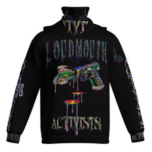 LOUDMOUTH ACTIVISTS© BLVCK CHROMA MASKUP HOODIE