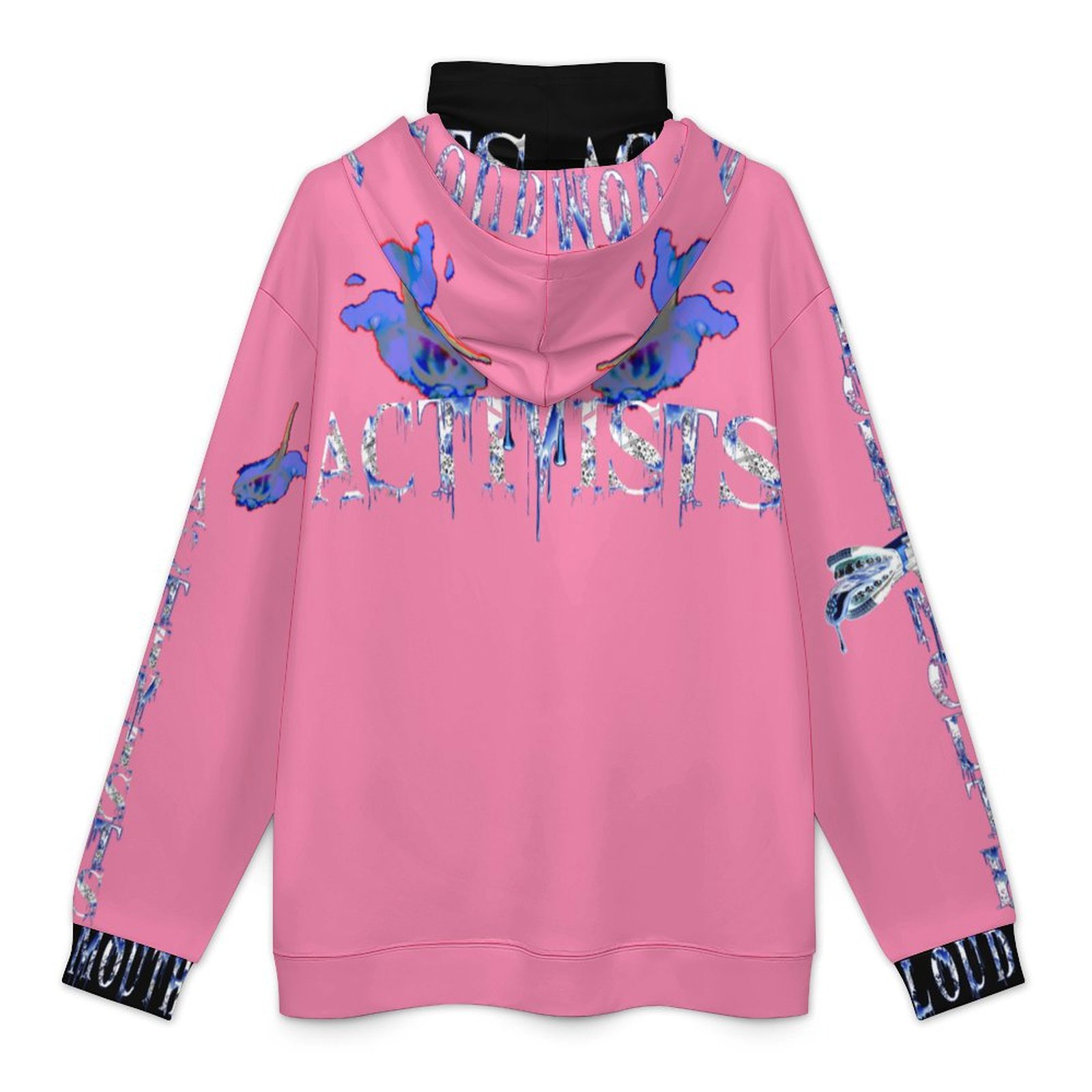 LOUDMOUTH ACTIVISTS© PINK MASKUP HOODIE - Image 4