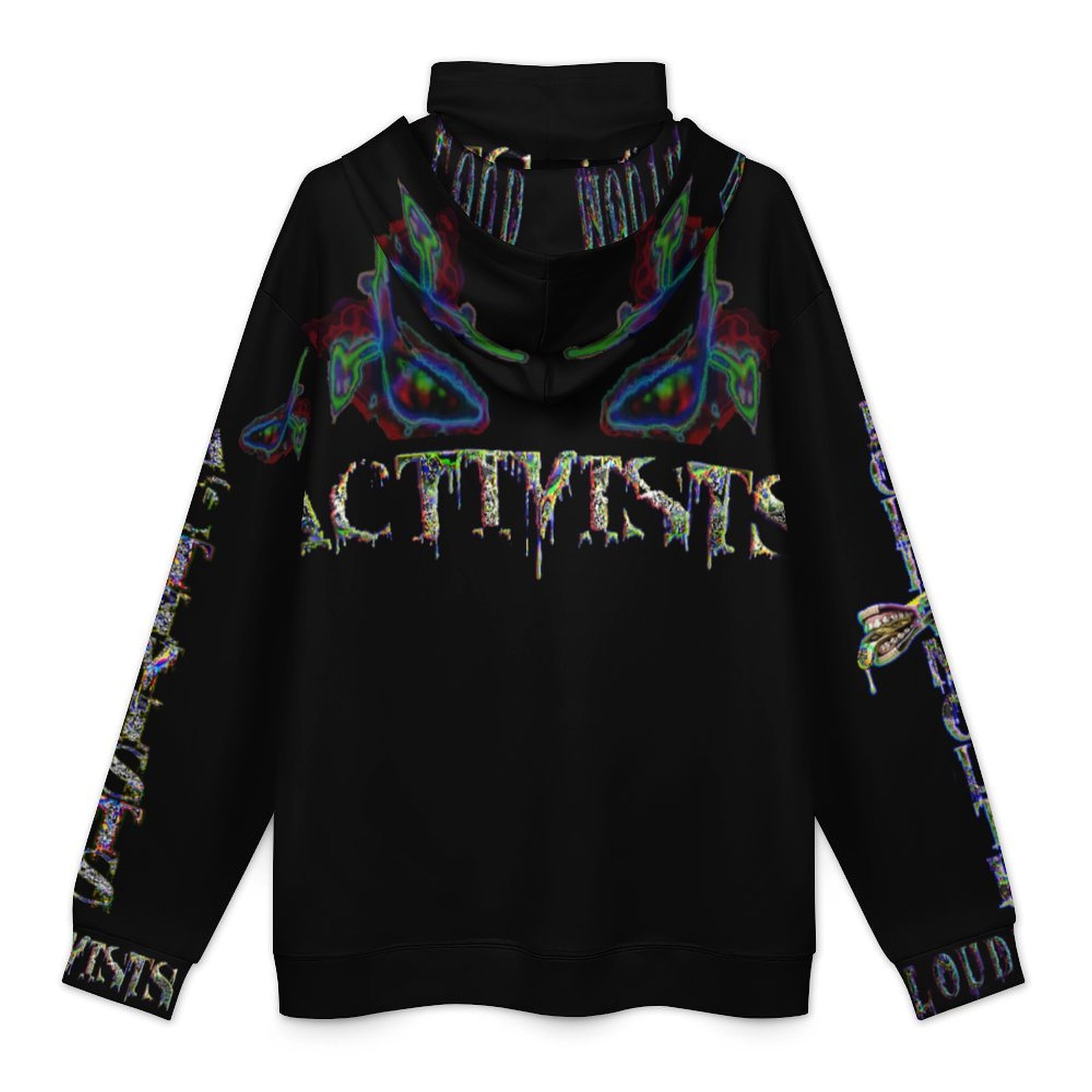 LOUDMOUTH ACTIVISTS© BLVCK CHROMA MASKUP HOODIE - Image 4